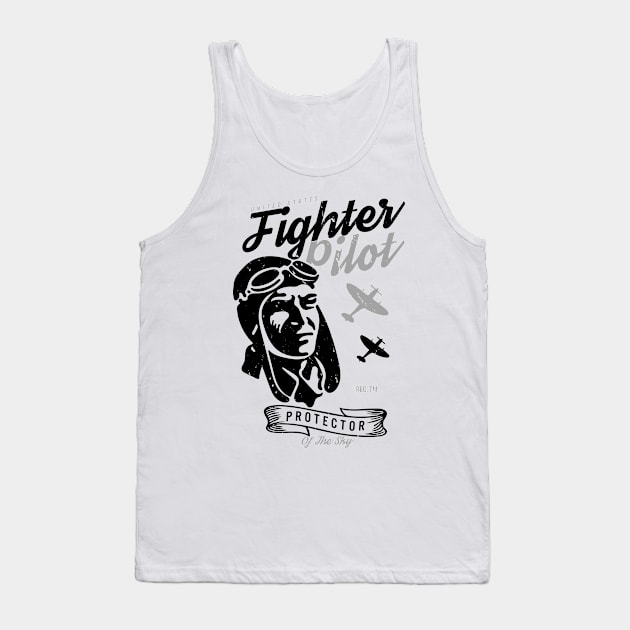 Fighter Pilot Tank Top by JakeRhodes